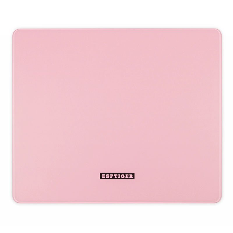 【日本未発売】ESPTIGER ガラスマウスパッド Lotus Pink Glass 480x400×4mm 底面ラバー ガラスパッド【並行輸入品】