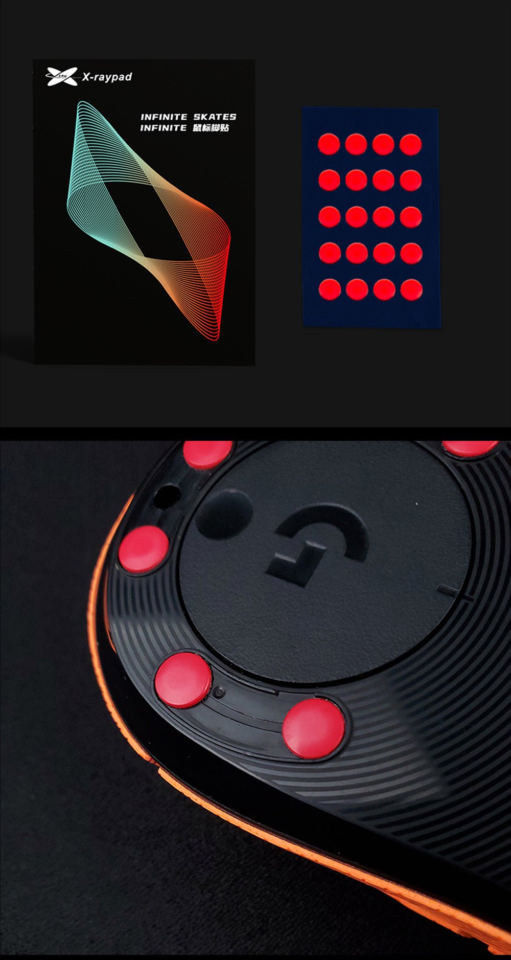 [日本未発売] X-raypad 汎用ソール 丸形 朱色 0.8mm Obsidian DIY Mouse Skate マウスソール - デバセレ！Devices for FPS